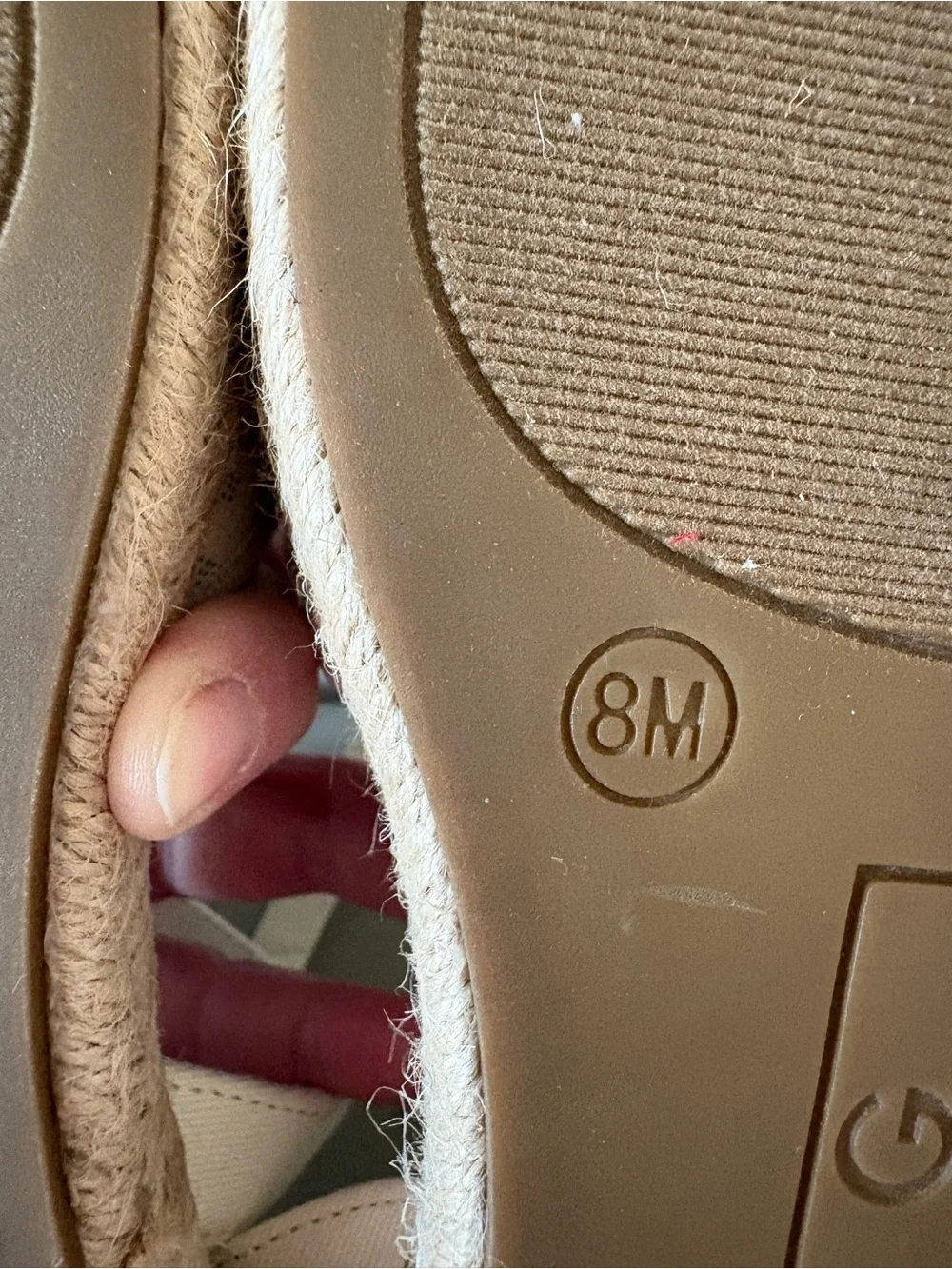 GBG Los Angeles Cream Espadrille Wedge Sandals with Gold G Emblem